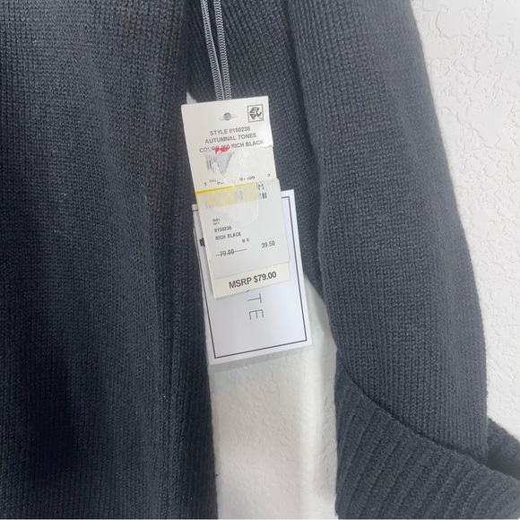 1. State Cold-Shoulder Cuffed Turtleneck Sweater long sleeve black size medium - Picture 11 of 11